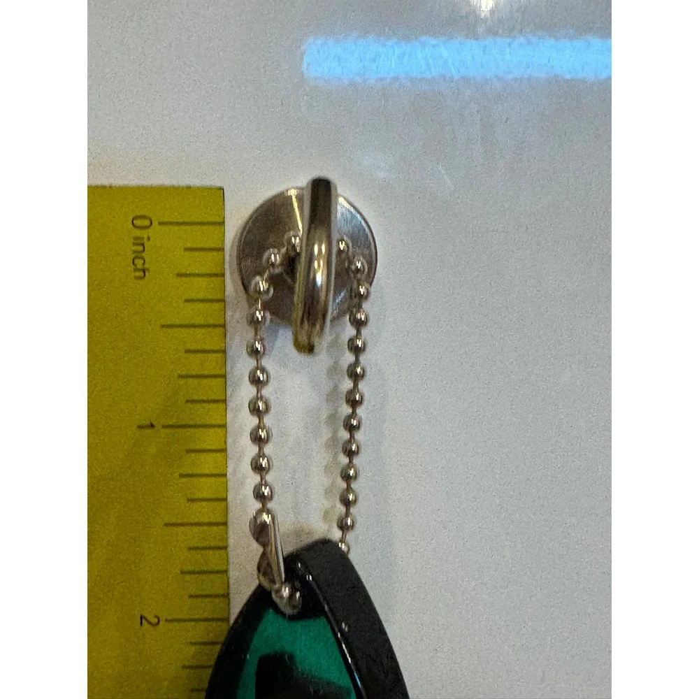 Green Glitter Fish Keychain Frog Text Bag Charm Kitsch Y2K Ironic Accessory